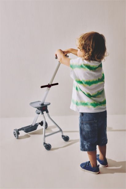 Baby Boy Crew Neck Patterned Tank Top