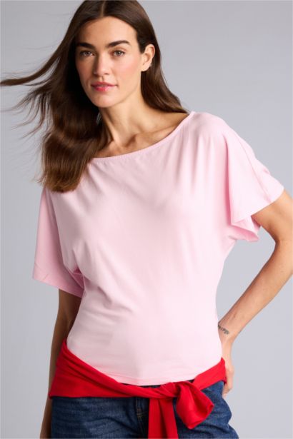 Slım Fıt Tek Omuzlu Tişört