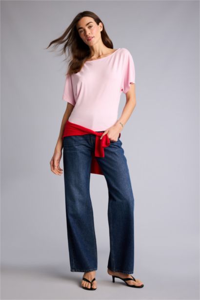 Slım Fıt Tek Omuzlu Tişört