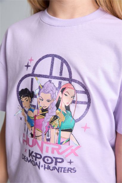 Girl 100% Cotton Kpop - Demon Hunters Relax Fit T-Shirt