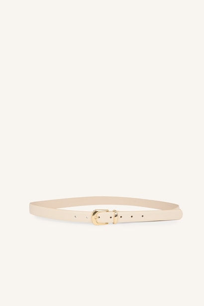 Woman Rectangle Clasp Faux Leather Jean Belt