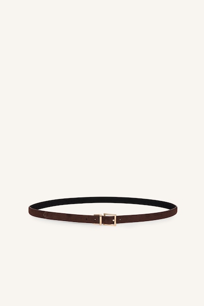 Woman Rectangle Clasp Faux Leather Jean Belt