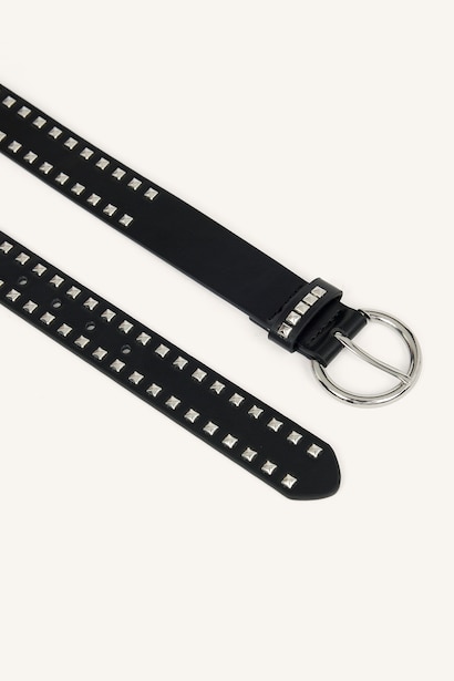 Woman Oval Buckle Faux Leather Jean Belt