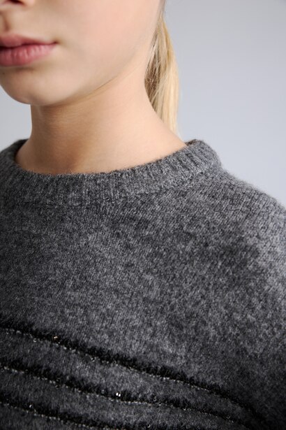 Girl Regular Fit Crew Neck Pullover