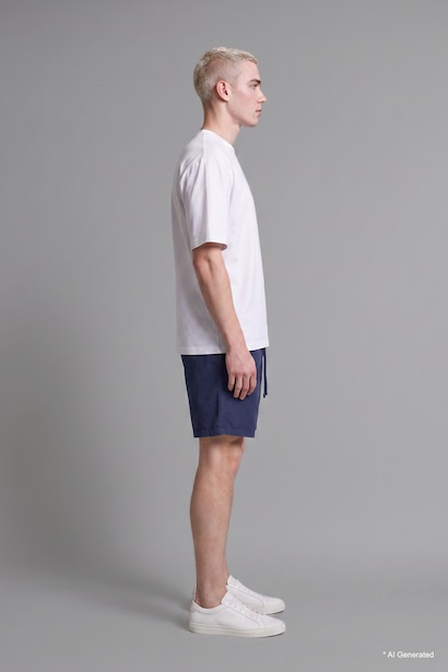 Baggy Fit Elastic Waist Shorts