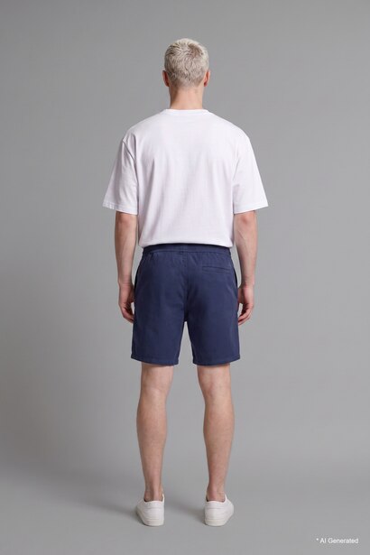 Baggy Fit Elastic Waist Shorts
