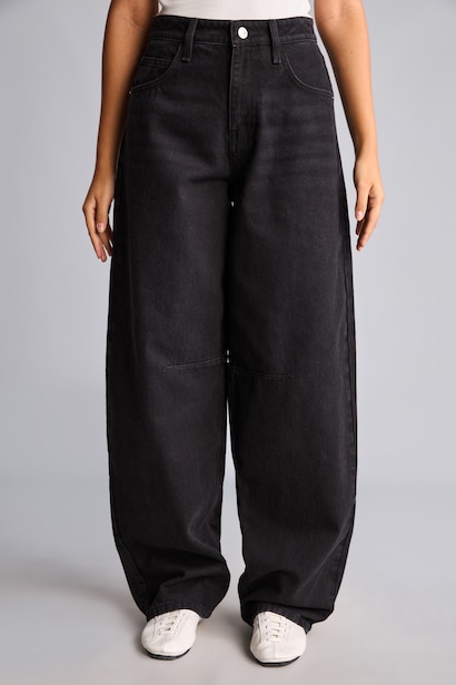 Baggy Fit Yüksek Bel Jean Pantolon
