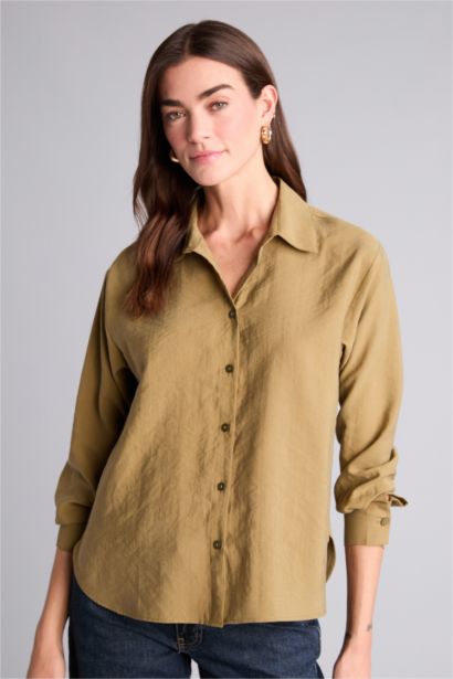 Overshırt Fıt Modal Gömlek