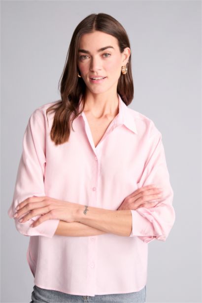 Overshırt Fıt Modal Gömlek