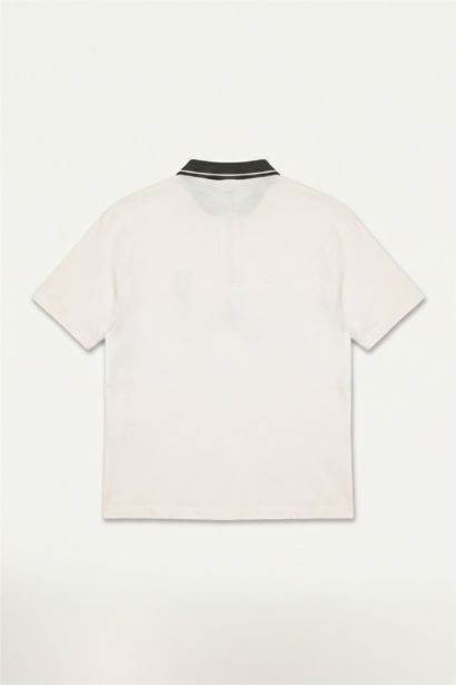 Boxy Fit Baskılı Polo Tişört