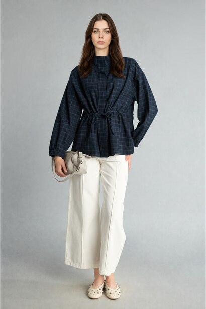 Regular Fit Woven Long Sleeve Tunic
