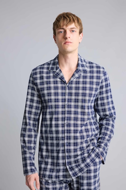 %100 Pamuk Regular Fit Ekose 2'li Pijama Takım
