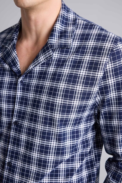 %100 Pamuk Regular Fit Ekose 2'li Pijama Takım