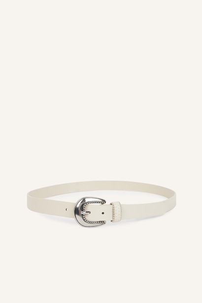 Woman Faux Leather 2 Piece Belt