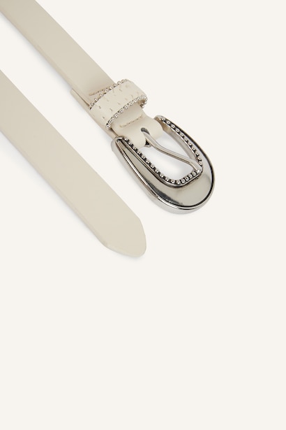 Woman Faux Leather 2 Piece Belt