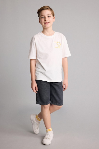 Boy Regular Fit Crew Neck Printed T-Shirt