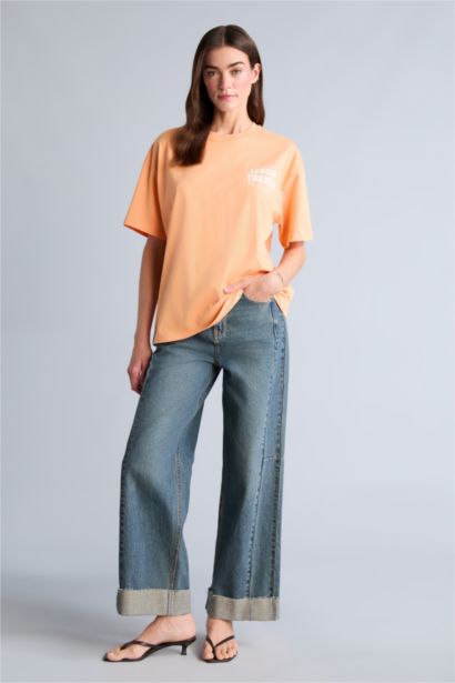 Oversize Baskılı Tişört