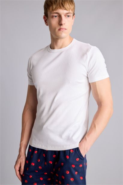 Slim Fit Short Sleeve Knitted Tops