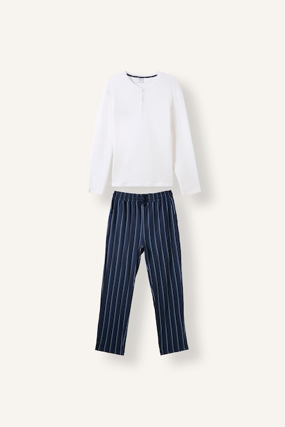 Regular Fit Çizgili 2'li Pijama Takımı