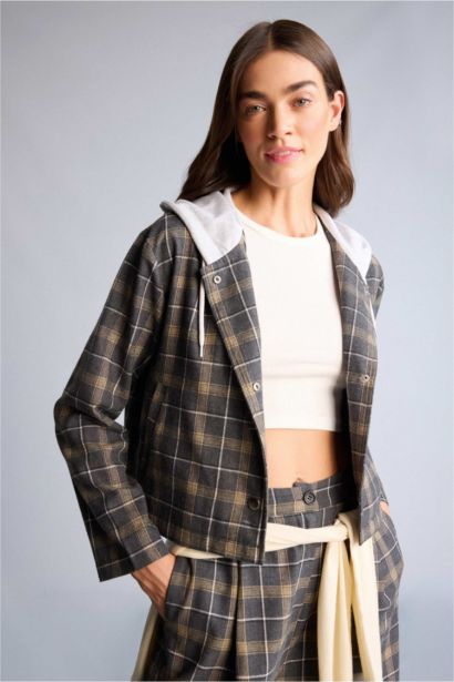 Kapüşonlu Blazer Ceket