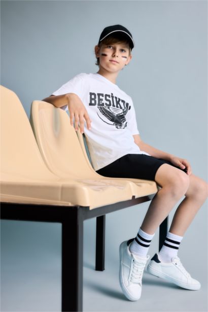 %100 Pamuk Beşiktaş  2'li Pijama Takımı Erkek Çocuk