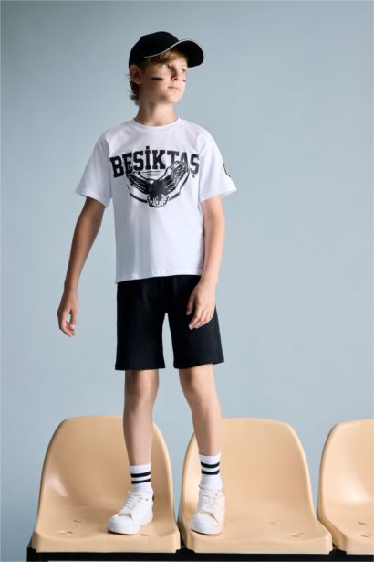 %100 Pamuk Beşiktaş  2'li Pijama Takımı Erkek Çocuk
