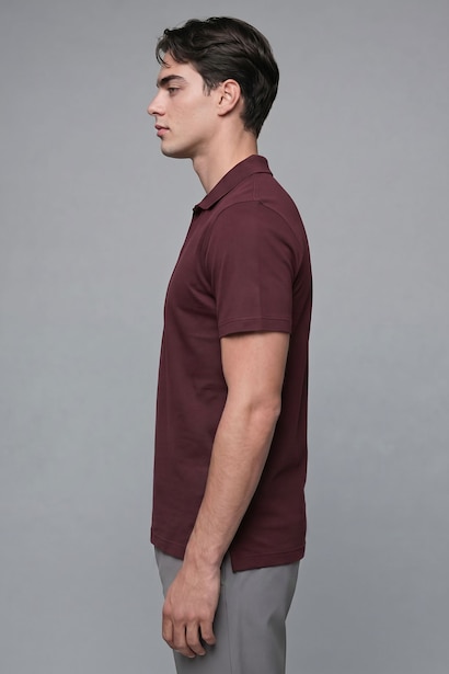 Regular Fit Short Sleeve 100% Cotton Polo T-Shirt