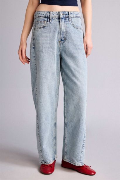 Barrel Fit Yüksek bel Pantolon