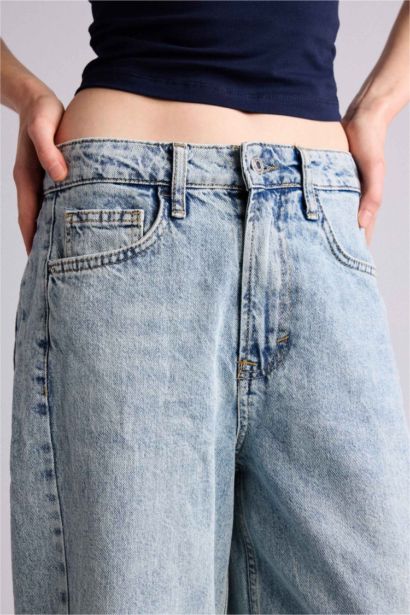 Barrel Fit Yüksek bel Pantolon