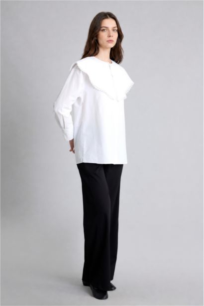 Regular Fit Poplin Long Sleeve Tunic