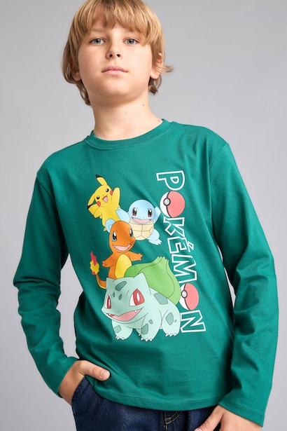 Pokémon Lisanslı Oversize Uzun Kollu Tişört Erkek Çocuk