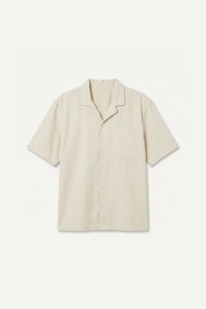 Boxy Fit Cotton Short Sleeve Shirt