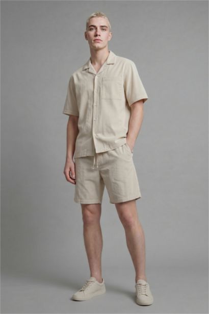 Boxy Fit Cotton Short Sleeve Shirt