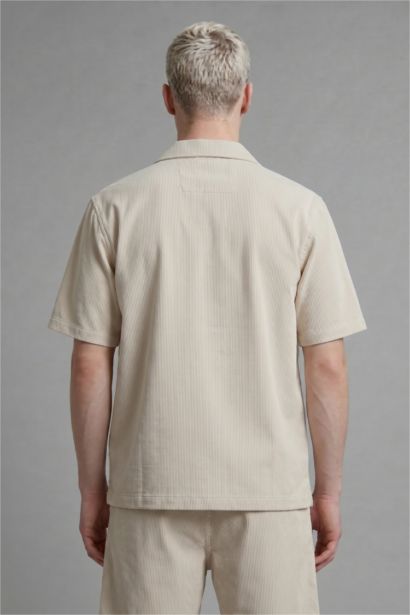 Boxy Fit Cotton Short Sleeve Shirt