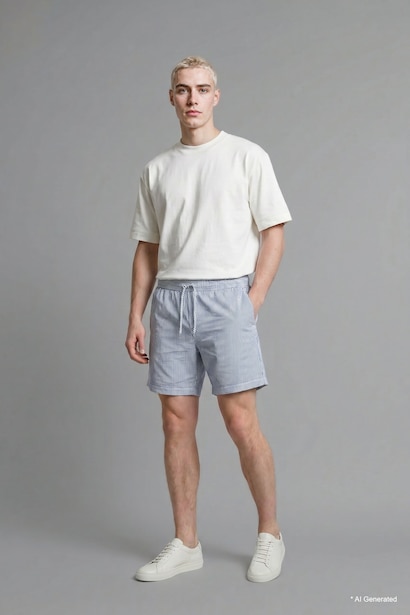 Relax Fit Elastic Waist Shorts