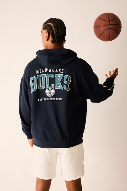 NBA Oversıze Kapüşonlu Sweatshirt Hırka