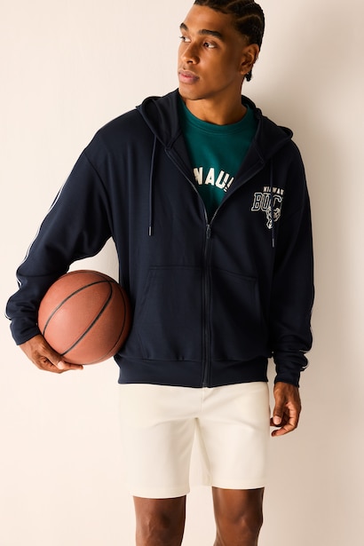 NBA Oversıze Kapüşonlu Sweatshirt Hırka