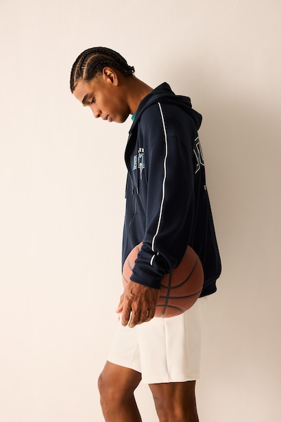 NBA Oversıze Kapüşonlu Sweatshirt Hırka