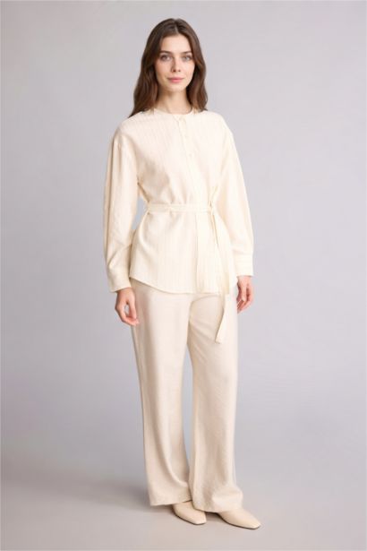 Regular Fit Düz Paça Pantolon