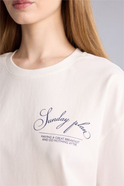 Oversıze Sırt Baskılı Tişört