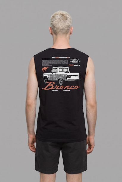 %100 Pamuk Ford Motor Company Lisanslı Oversize Baskılı Atlet
