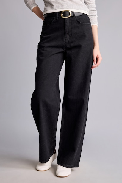 High Waist Straight Fit Trousers