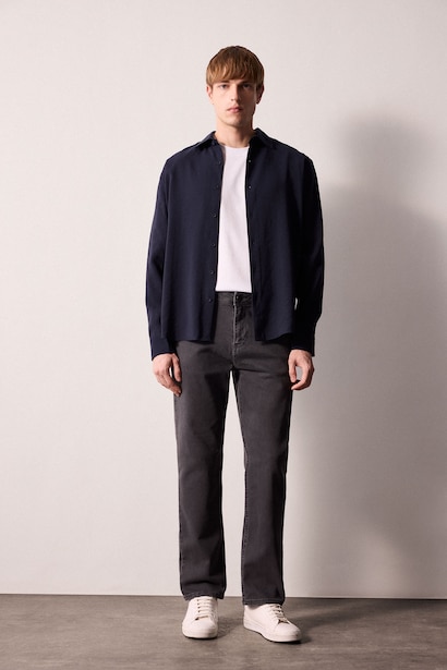 Jean droit à taille normale Coupe régulière