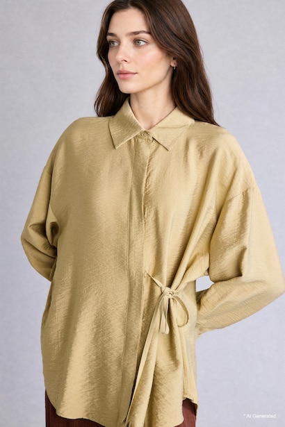 Regular Fitted Light Khaki Tunic