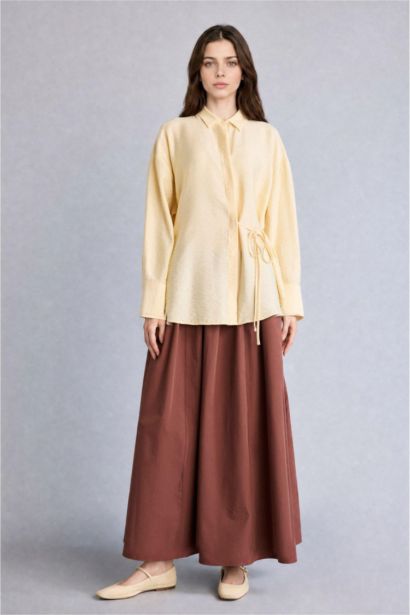 A Kesim Poplin Maxi Etek