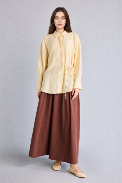 A Kesim Poplin Maxi Etek