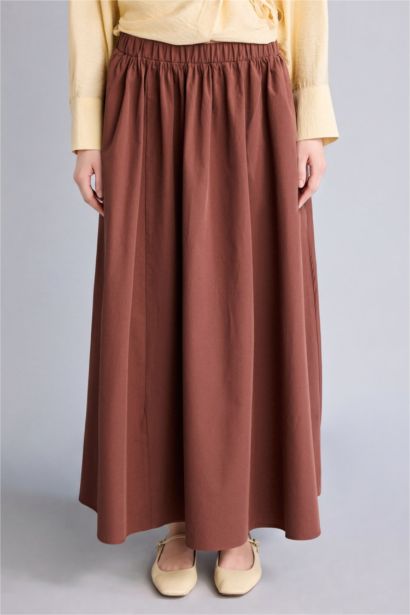 A Kesim Poplin Maxi Etek