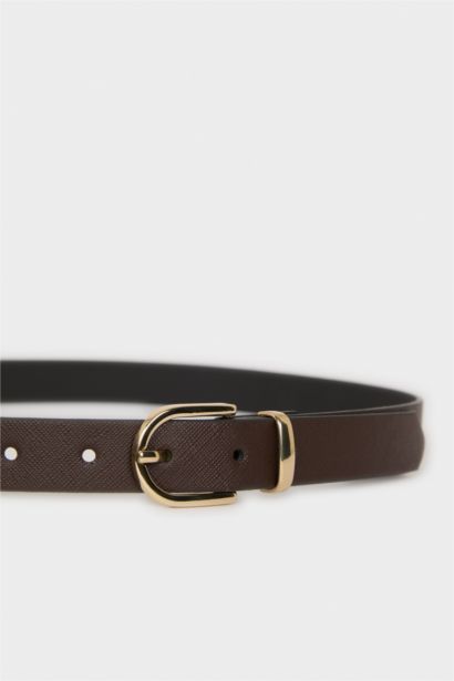 Kadın Suni Deri Jean Kemeri