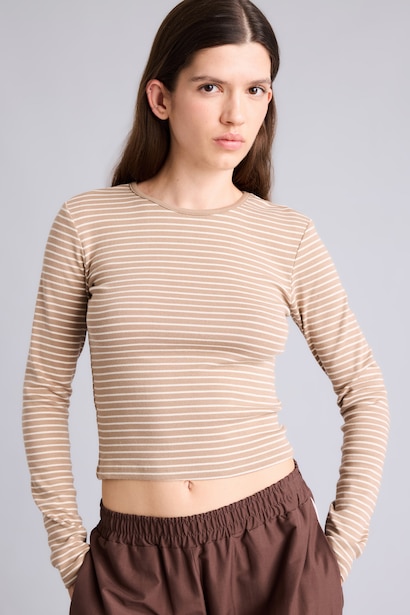 Slim Fit Ribana Long Sleeve T-Shirt