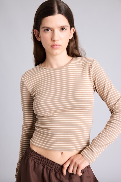 Slim Fit Ribana Long Sleeve T-Shirt